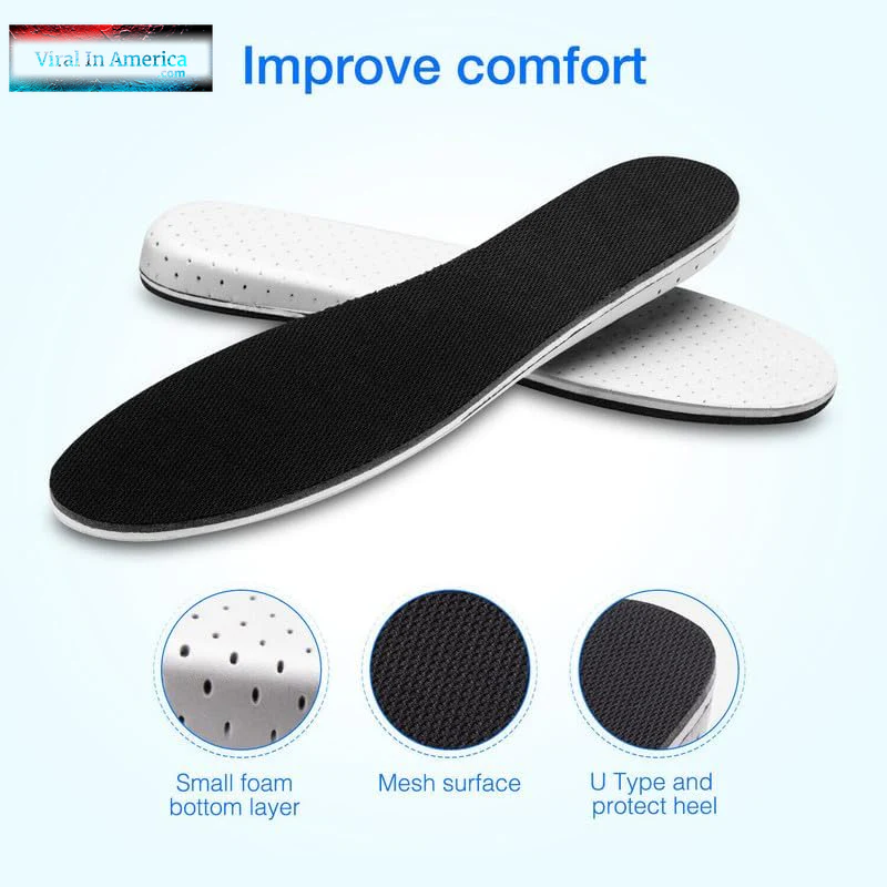 Viral Height Increase Insoles - Shoe Inserts for Men & Women, Invisible Heel Pads for Shoes to Make You Look Taller, Height Booster Heel Lift Shoe Insoles, Thin Insoles for Heel Support